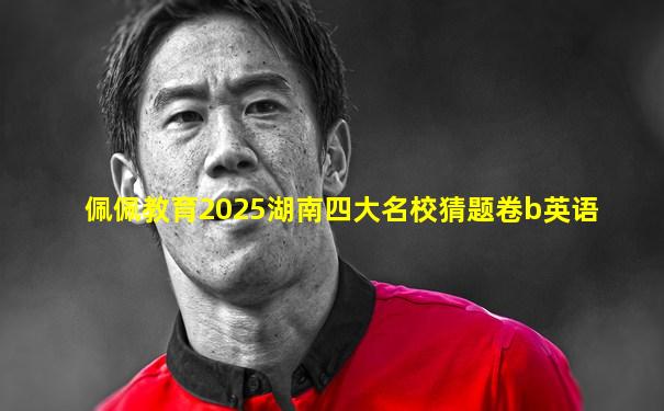 佩佩教育2025湖南四大名校猜题卷b英语